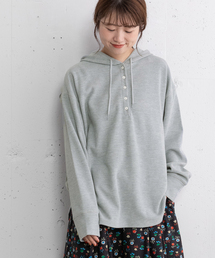 POU DOU DOU | ヘンリーネックフーディトップス(Tシャツ/カットソー)