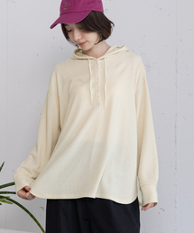 POU DOU DOU | ヘンリーネックフーディトップス(Tシャツ/カットソー)