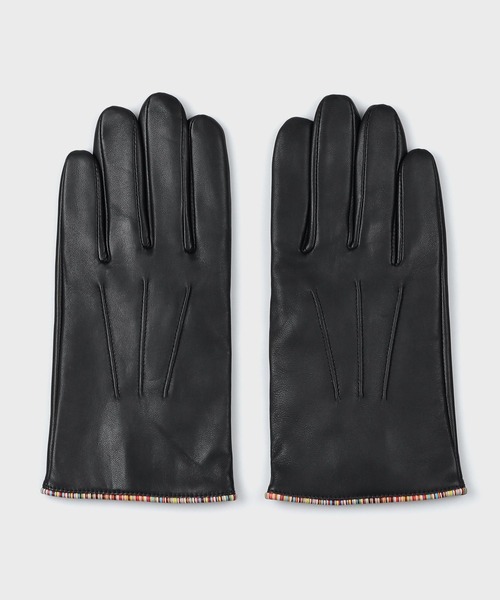 シグネチャーストライプ パイピング レザーグローブ【553759 TSG