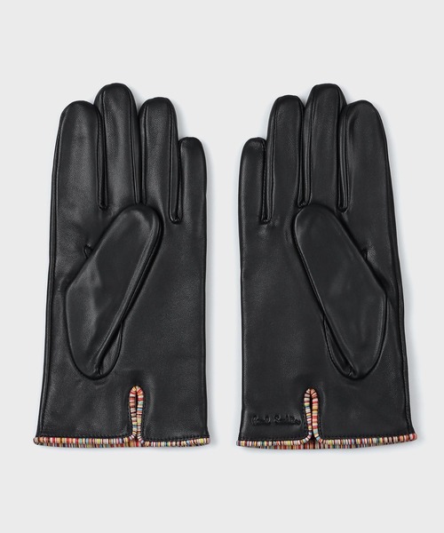 シグネチャーストライプ パイピング レザーグローブ【553759 TSG