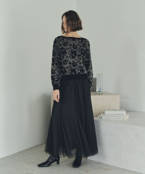 YECCA VECCA（イェッカヴェッカ）の「レイヤードチュールマーメイドスカート（スカート・レディース・チャコールグレー/ブルー/ベージュ・FREE）」の5枚目の写真