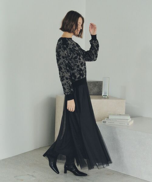 YECCA VECCA（イェッカヴェッカ）の「レイヤードチュールマーメイドスカート（スカート・レディース・チャコールグレー/ブルー/ベージュ・FREE）」の8枚目の写真