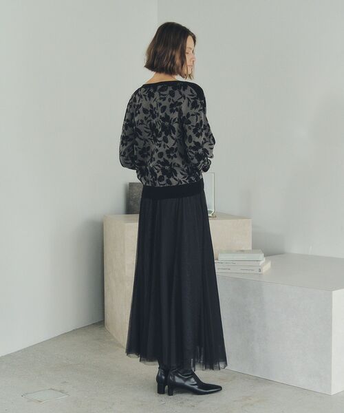 YECCA VECCA（イェッカヴェッカ）の「レイヤードチュールマーメイドスカート（スカート・レディース・チャコールグレー/ブルー/ベージュ・FREE）」の9枚目の写真