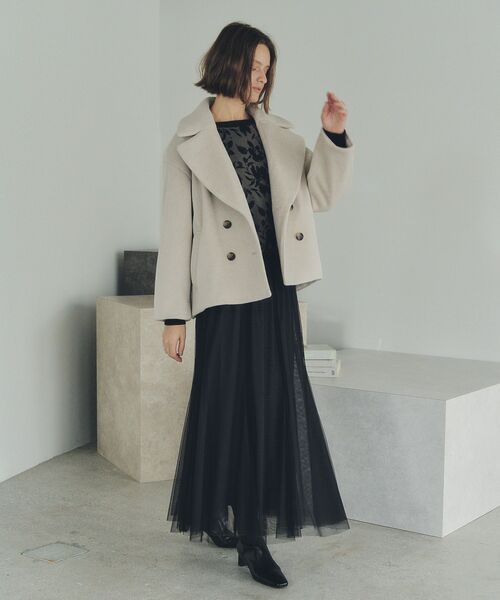 YECCA VECCA（イェッカヴェッカ）の「レイヤードチュールマーメイドスカート（スカート・レディース・チャコールグレー/ブルー/ベージュ・FREE）」の13枚目の写真