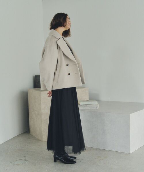 YECCA VECCA（イェッカヴェッカ）の「レイヤードチュールマーメイドスカート（スカート・レディース・チャコールグレー/ブルー/ベージュ・FREE）」の14枚目の写真