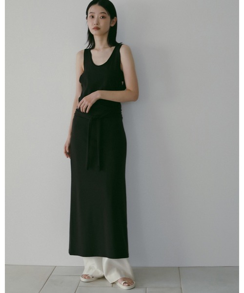 anuke（アンヌーク）の「Sheer Tuck Pants（その他パンツ・レディース・ブラック/アイボリー・36inch/38inch）」の6枚目の写真