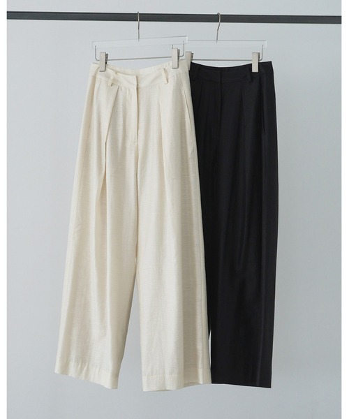 anuke（アンヌーク）の「Sheer Tuck Pants（その他パンツ・レディース・ブラック/アイボリー・36inch/38inch）」の12枚目の写真