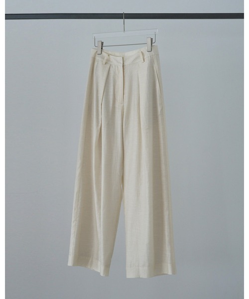 anuke（アンヌーク）の「Sheer Tuck Pants（その他パンツ・レディース・ブラック/アイボリー・36inch/38inch）」の15枚目の写真
