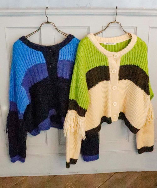 Cepica（セピカ）の「【MARECHAL TERRE / マルシャルテル】フリンジニットカーディガン（カーディガン/ボレロ・レディース・アイボリー/ブルー・FREE）」の21枚目の写真