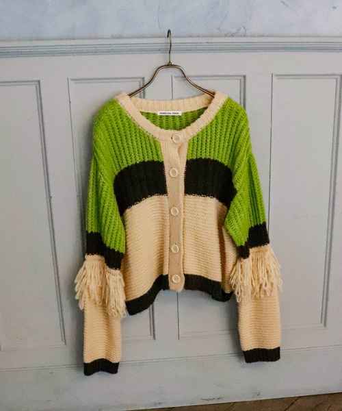 Cepica（セピカ）の「【MARECHAL TERRE / マルシャルテル】フリンジニットカーディガン（カーディガン/ボレロ・レディース・アイボリー/ブルー・FREE）」の22枚目の写真