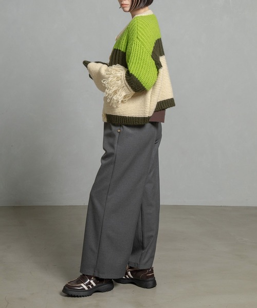 Cepica（セピカ）の「【MARECHAL TERRE / マルシャルテル】フリンジニットカーディガン（カーディガン/ボレロ・レディース・アイボリー/ブルー・FREE）」の9枚目の写真