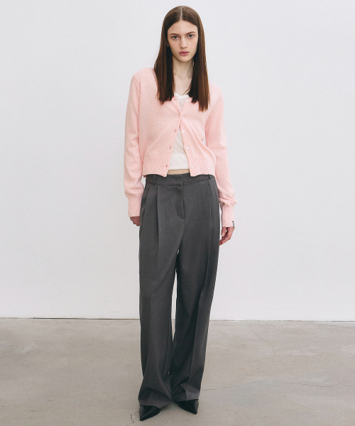 NICK&NICOLE(ニックアンドニコール)の「MINIMAL CLASSIC LOOSE FIT SLACKS_GRAY(スラックス・レディース・その他・LARGE/MEDIUM/SMALL)」の5枚目の写真