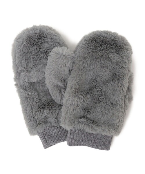 ティディベア　ファー ミトン グレー ストラップ付き SHIPS｜フェイク ファー ミトン | Rakuten Fashion(楽天ファッション