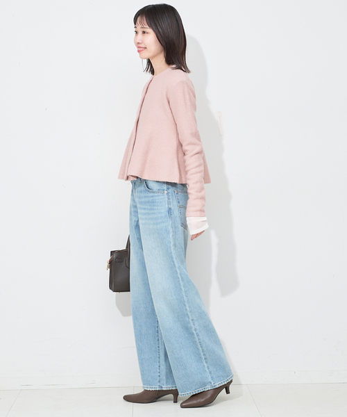 SLOBE IENA(スローブイエナ)の「ペプラムニットカーディガン(カーディガン/ボレロ・レディース・アイボリー/ピンク・FREE)」の19枚目の写真