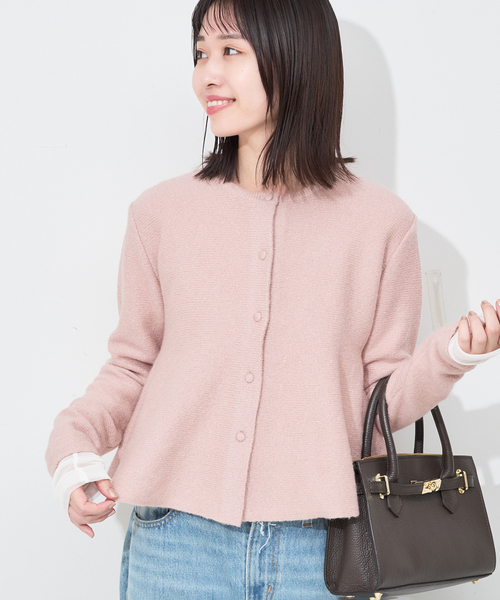 SLOBE IENA(スローブイエナ)の「ペプラムニットカーディガン(カーディガン/ボレロ・レディース・アイボリー/ピンク・FREE)」の17枚目の写真