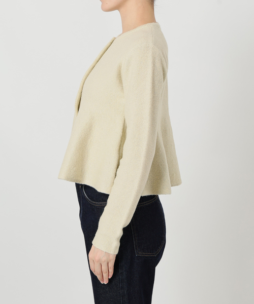 SLOBE IENA(スローブイエナ)の「ペプラムニットカーディガン(カーディガン/ボレロ・レディース・アイボリー/ピンク・FREE)」の12枚目の写真