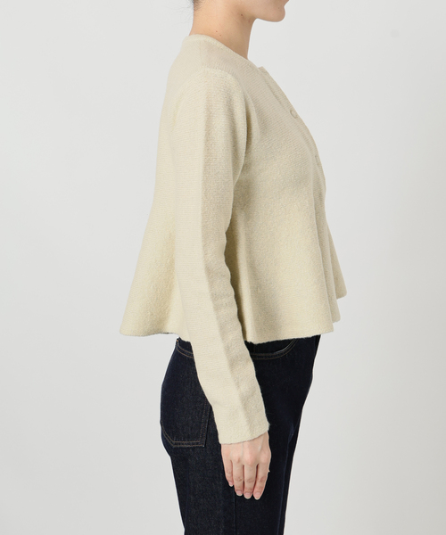 SLOBE IENA(スローブイエナ)の「ペプラムニットカーディガン(カーディガン/ボレロ・レディース・アイボリー/ピンク・FREE)」の10枚目の写真