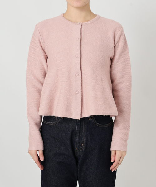 SLOBE IENA(スローブイエナ)の「ペプラムニットカーディガン(カーディガン/ボレロ・レディース・アイボリー/ピンク・FREE)」の5枚目の写真