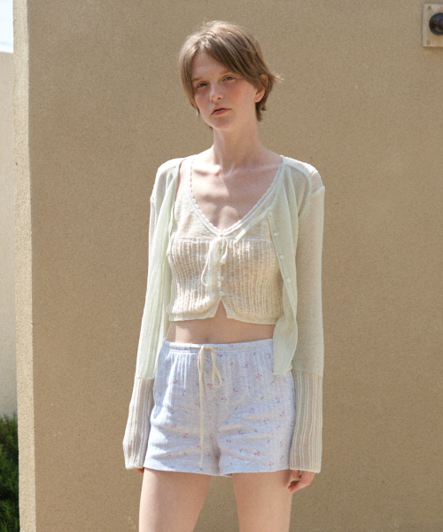 TTUDEMENT(トュードメント)の「BLOOMING FLOWER SHORTS MELANGE GREY(その他パンツ・レディース・その他・SMALL/MEDIUM)」の2枚目の写真