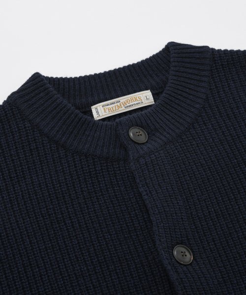 FRIZMWORKS(フリズムワークス)の「HEAVY WOOL ROUND CARDIGAN _ NAVY(カーディガン/ボレロ・メンズ・その他・SMALL/MEDIUM/LARGE/X-LARGE)」の7枚目の写真