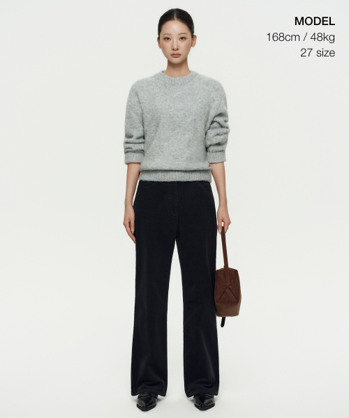 MUSINSA STANDARD WOMAN（ムシンサスタンダードウーマン）の「ウィメンズストレートコーデュロイパンツ[ダークグレー]（その他パンツ・レディース・その他・29/30/24/25/26/27/28）」の2枚目の写真