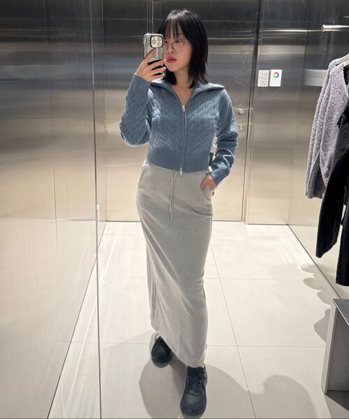 MUSINSA STANDARD WOMAN（ムシンサスタンダードウーマン）の「レディーススウェットマキシスカート[ミディアムグレー]（スカート・レディース・その他・SMALL/MEDIUM/LARGE/X-SMALL）」の9枚目の写真