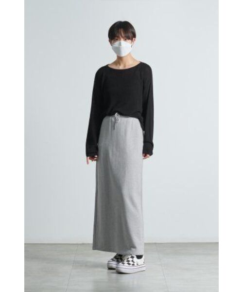 MUSINSA STANDARD WOMAN（ムシンサスタンダードウーマン）の「レディーススウェットマキシスカート[ミディアムグレー]（スカート・レディース・その他・SMALL/MEDIUM/LARGE/X-SMALL）」の4枚目の写真