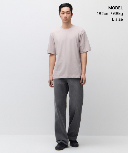 MUSINSA STANDARD（ムシンサスタンダード）の「[クールタンダード] リラックスフィットクルーネックTシャツ [デザートピンク]（Tシャツ/カットソー・メンズ・その他・XXX-LARGE/SMALL/MEDIUM/LARGE/X-LARGE/XX-LARGE）」の2枚目の写真