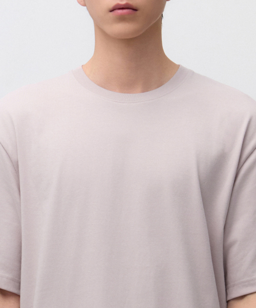 MUSINSA STANDARD（ムシンサスタンダード）の「[クールタンダード] リラックスフィットクルーネックTシャツ [デザートピンク]（Tシャツ/カットソー・メンズ・その他・XXX-LARGE/SMALL/MEDIUM/LARGE/X-LARGE/XX-LARGE）」の4枚目の写真