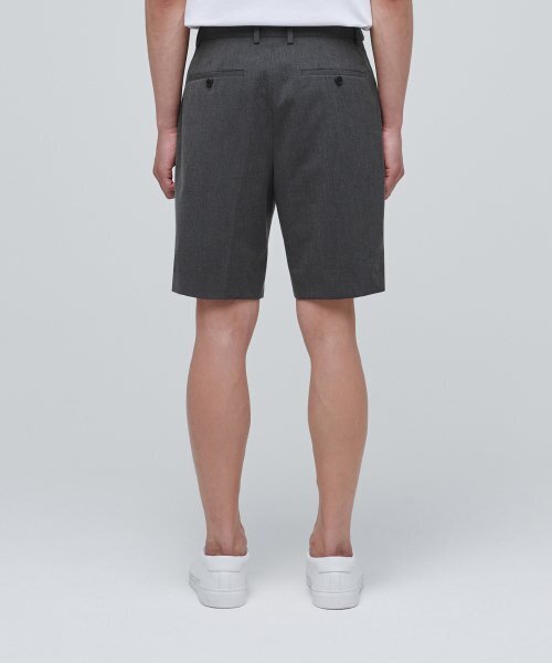 MUSINSA STANDARD（ムシンサスタンダード）の「軽量隠しバンディングハーフスラックス[ミディアムグレー]（スラックス・メンズ・その他・40/38/42/36/34/32/30/31/33/26/27/28/29）」の3枚目の写真