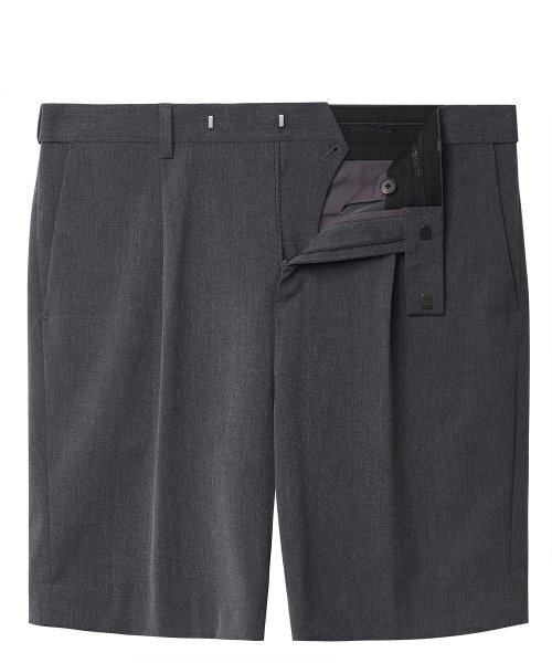 MUSINSA STANDARD（ムシンサスタンダード）の「軽量隠しバンディングハーフスラックス[ミディアムグレー]（スラックス・メンズ・その他・40/38/42/36/34/32/30/31/33/26/27/28/29）」の4枚目の写真