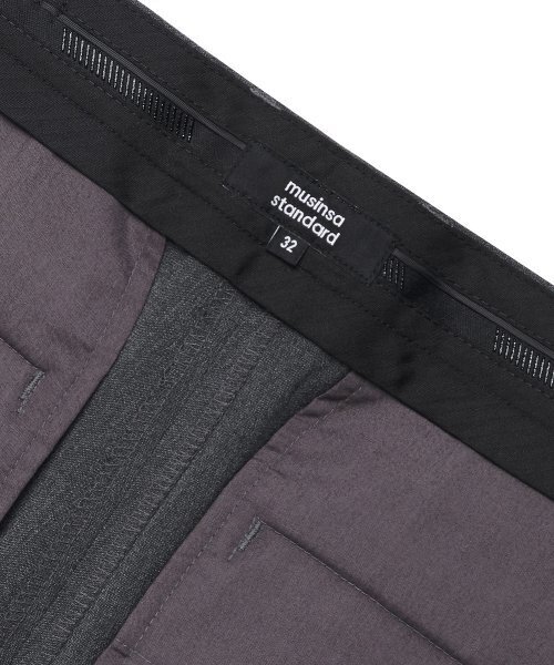 MUSINSA STANDARD（ムシンサスタンダード）の「軽量隠しバンディングハーフスラックス[ミディアムグレー]（スラックス・メンズ・その他・40/38/42/36/34/32/30/31/33/26/27/28/29）」の8枚目の写真