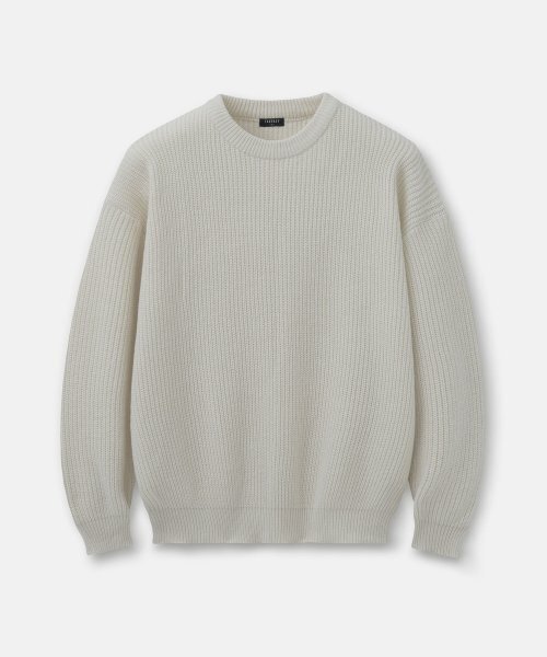TAKEASY(テイクイージー)の「ラムスウールクルーネックオーバーニット(アイボリー)(ニット/セーター・メンズ・その他・LARGE/SMALL/MEDIUM)」の6枚目の写真