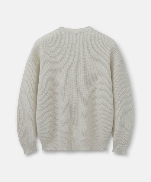 TAKEASY(テイクイージー)の「ラムスウールクルーネックオーバーニット(アイボリー)(ニット/セーター・メンズ・その他・LARGE/SMALL/MEDIUM)」の7枚目の写真