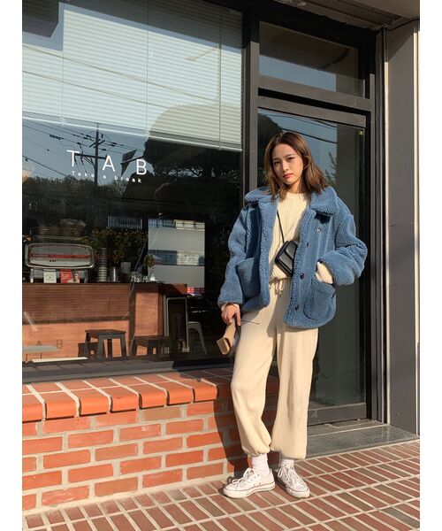 TAKEASY(テイクイージー)の「ラムスウールクルーネックオーバーニット(アイボリー)(ニット/セーター・メンズ・その他・LARGE/SMALL/MEDIUM)」の18枚目の写真
