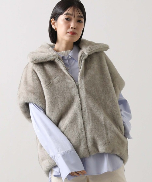 セール】エコファー襟付きベスト（その他アウター）｜Gready Brilliant