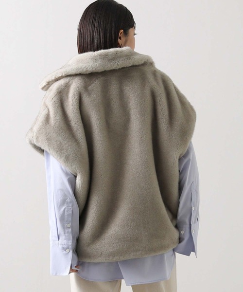 セール】エコファー襟付きベスト（その他アウター）｜Gready Brilliant