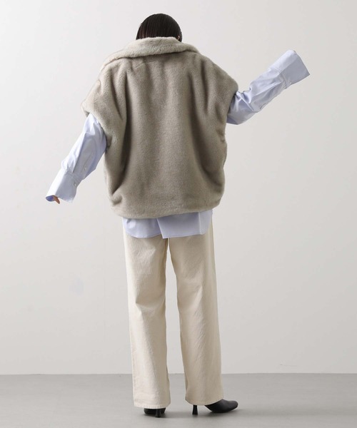 セール】エコファー襟付きベスト（その他アウター）｜Gready Brilliant