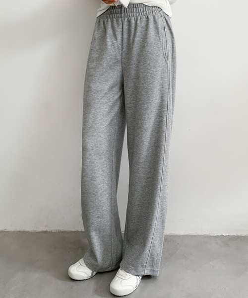 LOWO(ロワ)の「スウェット ワイドパンツ 冬 レディース 秋冬 リラックス 2WAY(スウェットパンツ・レディース・ブラック/オフホワイト/グレー・M/L)」の5枚目の写真