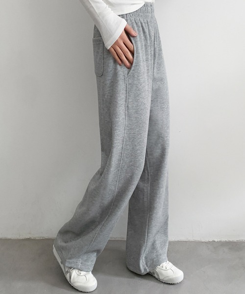 LOWO(ロワ)の「スウェット ワイドパンツ 冬 レディース 秋冬 リラックス 2WAY(スウェットパンツ・レディース・ブラック/オフホワイト/グレー・M/L)」の6枚目の写真