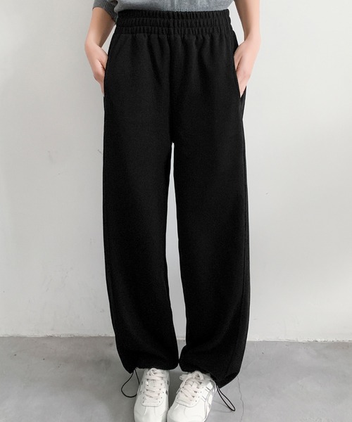 LOWO(ロワ)の「スウェット ワイドパンツ 冬 レディース 秋冬 リラックス 2WAY(スウェットパンツ・レディース・ブラック/オフホワイト/グレー・M/L)」の11枚目の写真