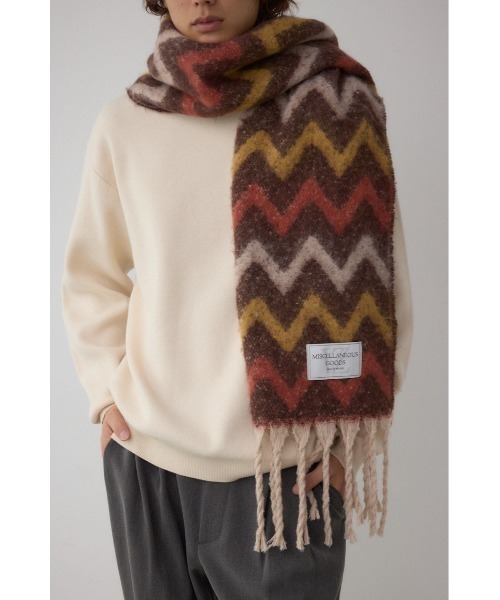 AZUL by moussy（アズールバイマウジー）の「ラージフォーマットマフラー（マフラー・メンズ・ブラウン系その他/ブルー系その他3/ブラック系その他・FREE）」の3枚目の写真