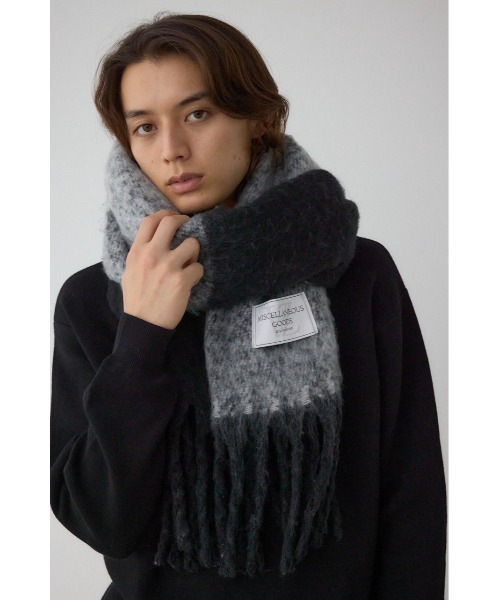 AZUL by moussy（アズールバイマウジー）の「ラージフォーマットマフラー（マフラー・メンズ・ブラウン系その他/ブルー系その他3/ブラック系その他・FREE）」の4枚目の写真