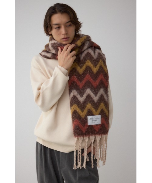 AZUL by moussy（アズールバイマウジー）の「ラージフォーマットマフラー（マフラー・メンズ・ブラウン系その他/ブルー系その他3/ブラック系その他・FREE）」の10枚目の写真