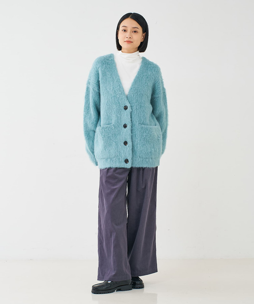 collex（コレックス）の「コーデュロイWタックワイドパンツ（その他パンツ・レディース・アイボリー/チャコールグレー・フリー）」の12枚目の写真