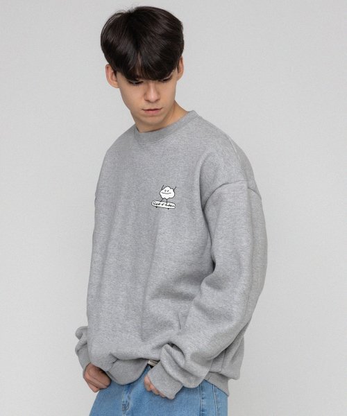 GRAVER（グレーバー）の「[ユニセックス]グルームボードスマイルマンツーマン_グレー（スウェット・レディース・グレー・LARGE/MEDIUM/X-LARGE）」の2枚目の写真