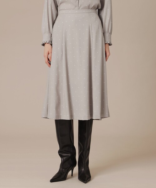 MACKINTOSH LONDON(マッキントッシュ ロンドン)の「Mドットプリントスカート(スカート・レディース・ブラック/ベージュ・36/38)」の2枚目の写真