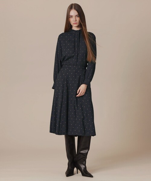 MACKINTOSH LONDON(マッキントッシュ ロンドン)の「Mドットプリントスカート(スカート・レディース・ブラック/ベージュ・36/38)」の3枚目の写真