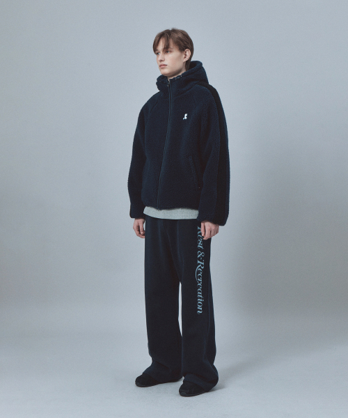 Rest&Recreation(レストアンドレクリエーション)の「FLEECE HOOD ZIP-UP - NAVY(パーカー・メンズ・その他・ONE)」の4枚目の写真