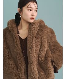 LAGUNAMOON | フェイクファーフーディコート(その他アウター)